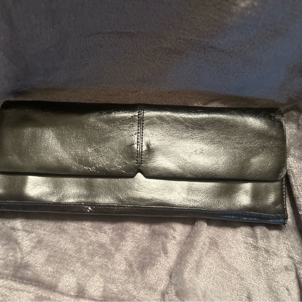Alfani Sleek Black Leather Clutch Long Wallet Handbag